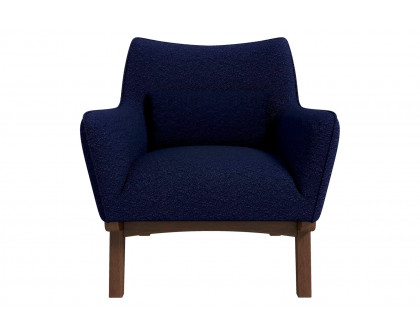 Ashcroft Brayden Mid-Century Modern Boucle Armchair - Dark Blue