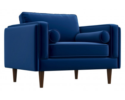 Ashcroft™ Amber Velvet Lounge Chair - Navy Blue