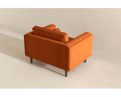 Ashcroft™ Amber Velvet Lounge Chair - Burnt Orange