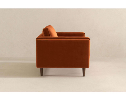 Ashcroft™ Amber Velvet Lounge Chair - Burnt Orange