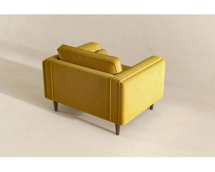 Ashcroft™ Amber Velvet Lounge Chair - Dark Yellow