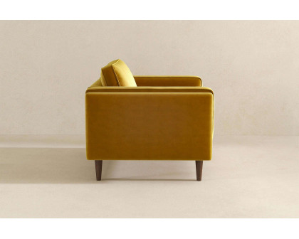 Ashcroft™ Amber Velvet Lounge Chair - Dark Yellow