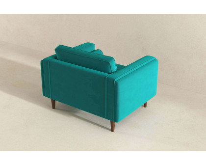 Ashcroft™ Amber Velvet Lounge Chair - Teal