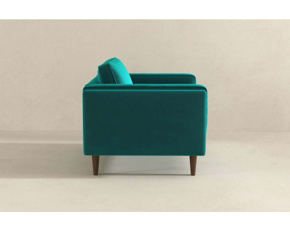 Ashcroft™ Amber Velvet Lounge Chair - Teal