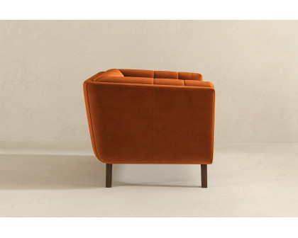 Ashcroft™ Addison Mid-Century Modern Velvet Lounge Chair - Burnt Orange