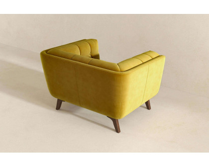 Ashcroft™ Addison Mid-Century Modern Velvet Lounge Chair - Gold