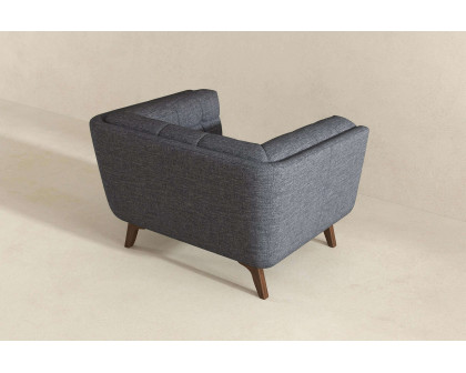 Ashcroft™ Addison Mid-Century Modern Linen Lounge Chair - Seaside Gray