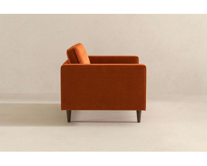 Ashcroft™ Casey Velvet Lounge Chair - Burnt Orange