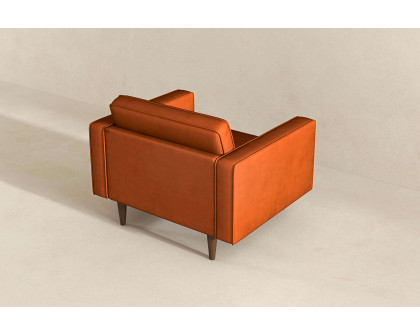 Ashcroft™ Casey Velvet Lounge Chair - Burnt Orange