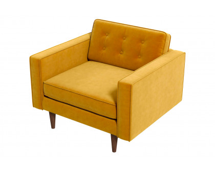 Ashcroft™ Casey Velvet Lounge Chair - Gold