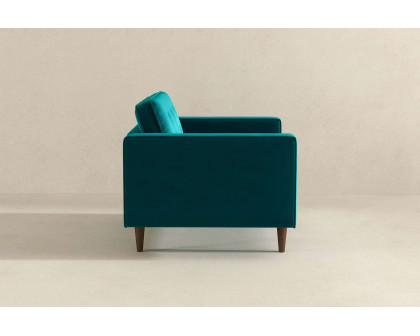 Ashcroft™ Casey Velvet Lounge Chair - Teal