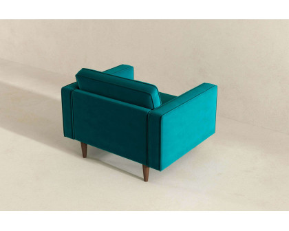 Ashcroft™ Casey Velvet Lounge Chair - Teal