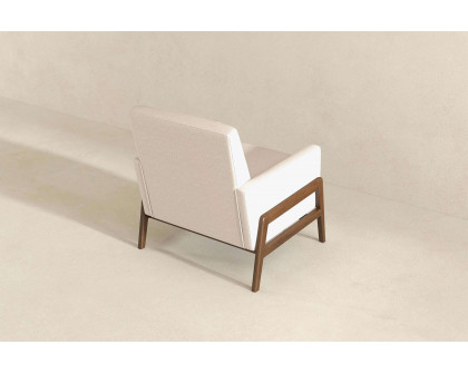 Ashcroft™ Cole Solid Wood Velvet Lounge Chair - Beige