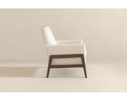 Ashcroft™ Cole Solid Wood Velvet Lounge Chair - Beige