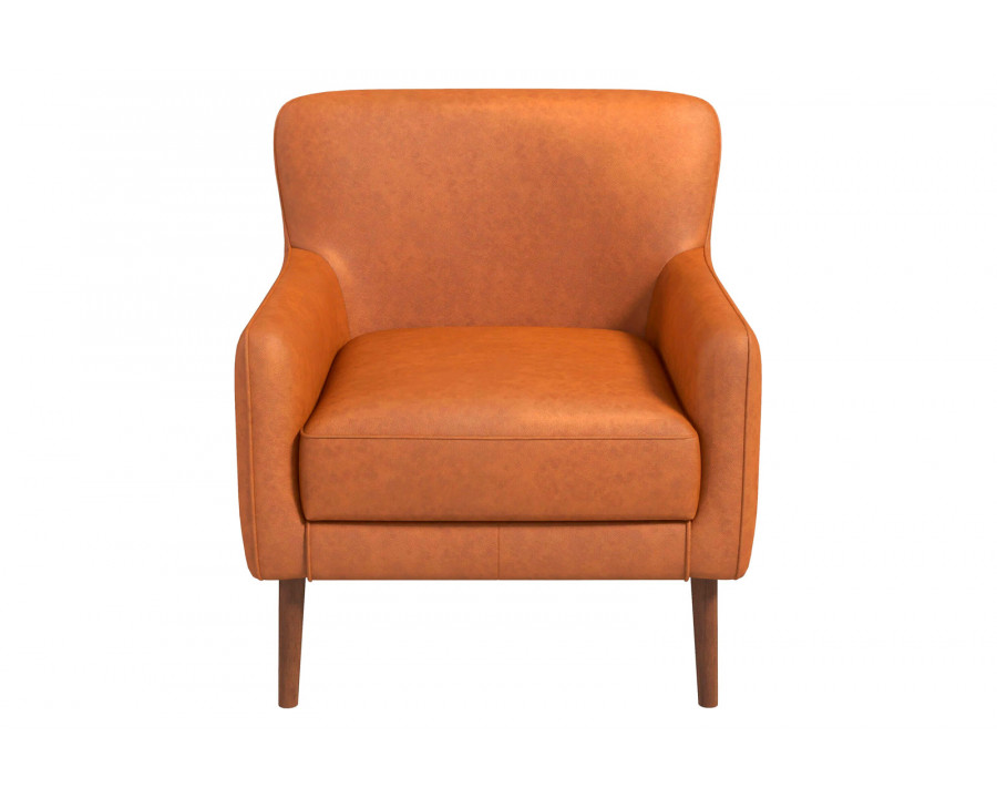 Ashcroft - Claire Genuine Leather Lounge Chair in Tan