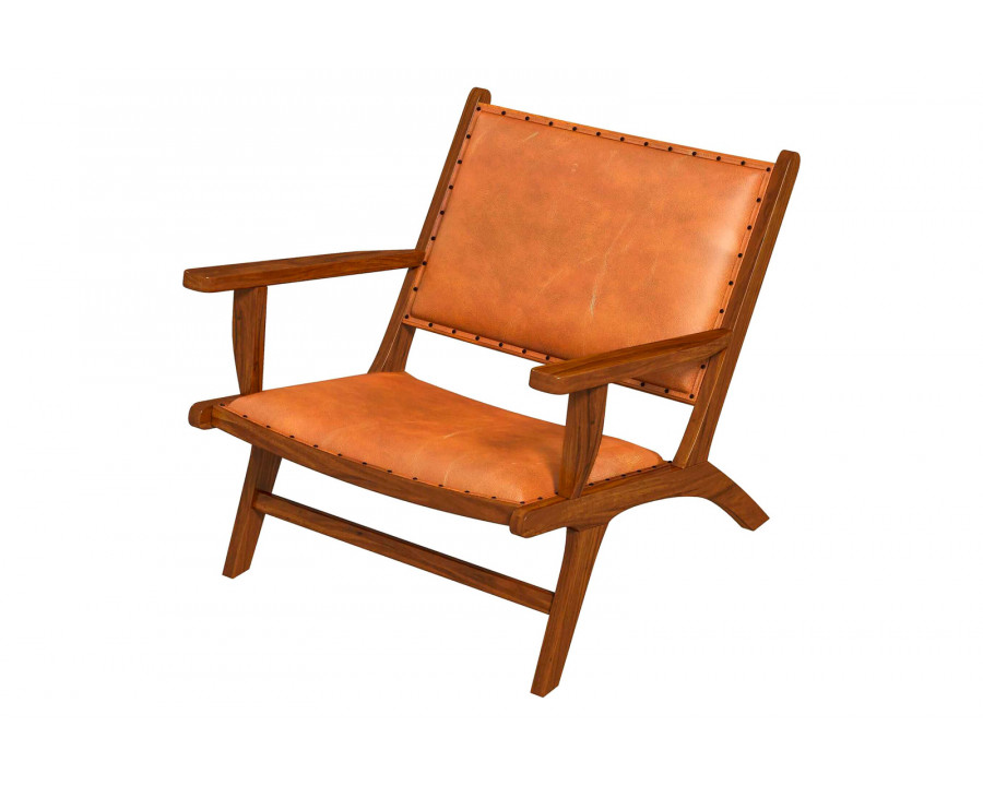 Ashcroft - Daniel Leather Arm Chair in Tan