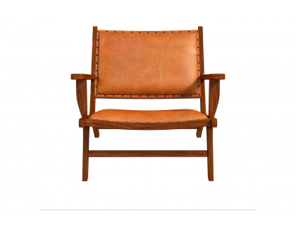 Ashcroft - Daniel Leather Arm Chair in Tan