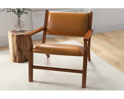 Ashcroft™ Hendrix Leather Armchair - Antique Tan