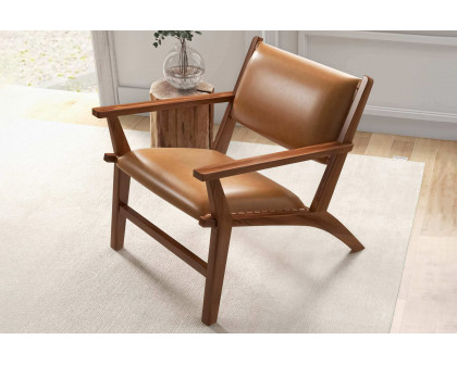 Ashcroft™ Hendrix Leather Armchair - Antique Tan