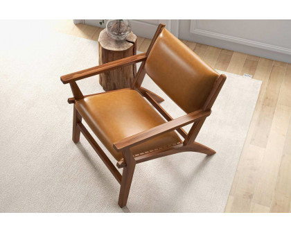 Ashcroft™ Hendrix Leather Armchair - Antique Tan