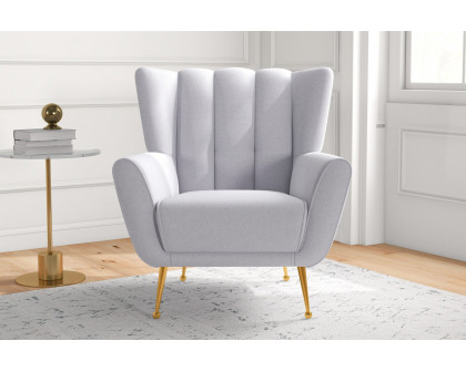 Ashcroft Gianna Tufted French Boucle Armchair - Gray