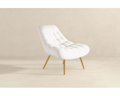 Ashcroft™ Aubrey French Boucle Lounge Chair - White