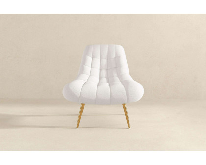 Ashcroft™ Aubrey French Boucle Lounge Chair - White