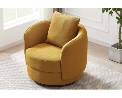 Ashcroft Dylan Boucle Lounge Chair - Yellow