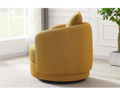 Ashcroft Dylan Boucle Lounge Chair - Yellow