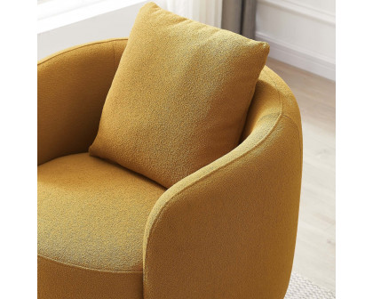 Ashcroft Dylan Boucle Lounge Chair - Yellow