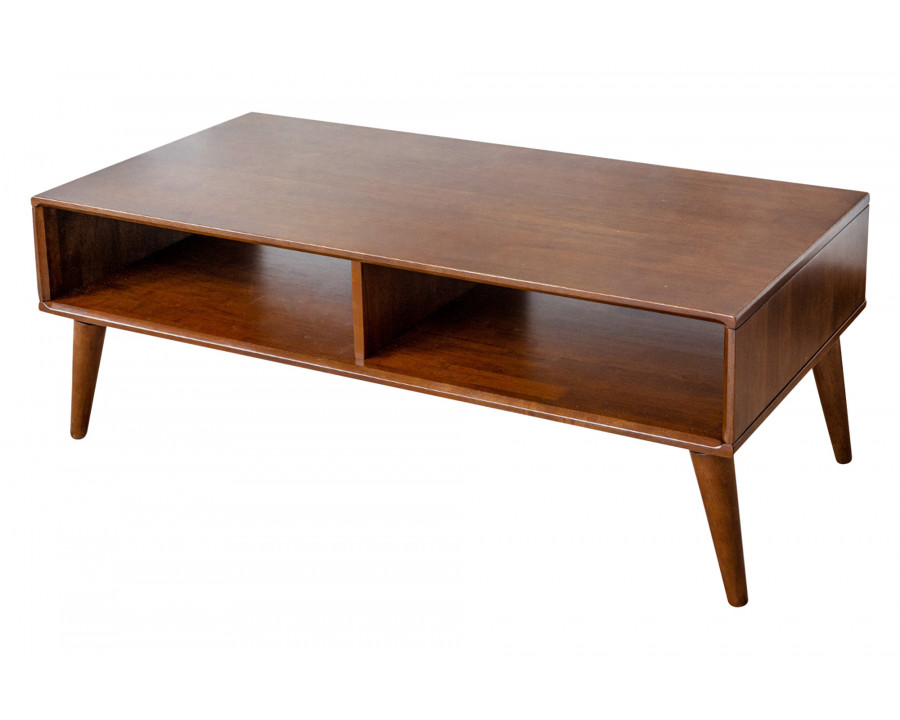 Ashcroft - Hazel Solid Wood Walnut Coffee Table in Brown