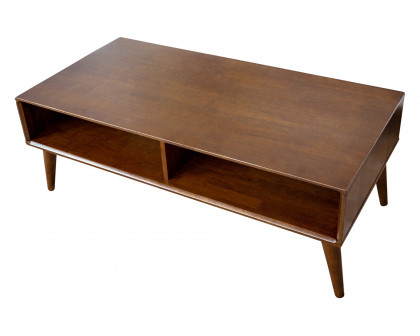 Ashcroft - Hazel Solid Wood Walnut Coffee Table in Brown