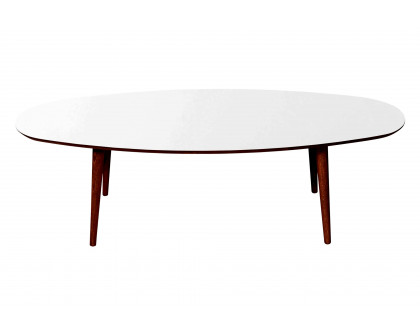 Ashcroft Carsen Oval Center Table - White