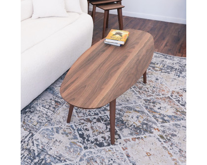 Ashcroft Carsen Oval Center Table - Walnut