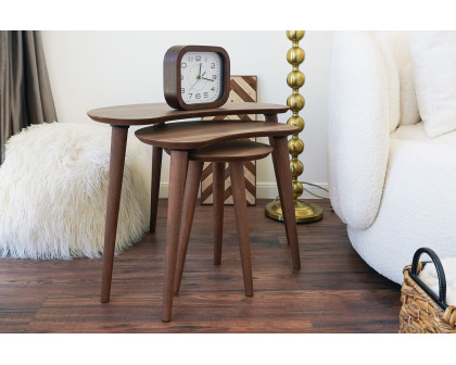 Ashcroft™ Dainty Walnut Nesting Table - Brown