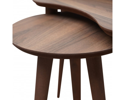 Ashcroft™ Dainty Walnut Nesting Table - Brown