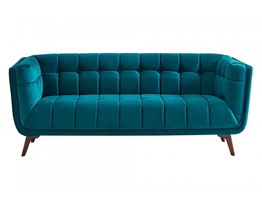 Ashcroft Addison Small Velvet Sofa - Teal