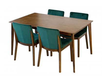 Ashcroft - Selena Dining Set with 4 Virginia Dining Chairs