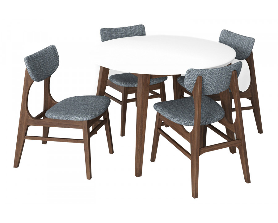 Ashcroft - Palmer Dining Set with 4 Collins Gray Dining Chairs