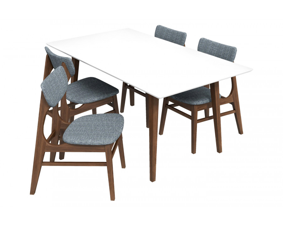 Ashcroft - Alpine Dining Set with 4 Collins Dining Chairs