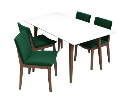 Ashcroft - Alpine Dining Set with 4 Virginia Chairs