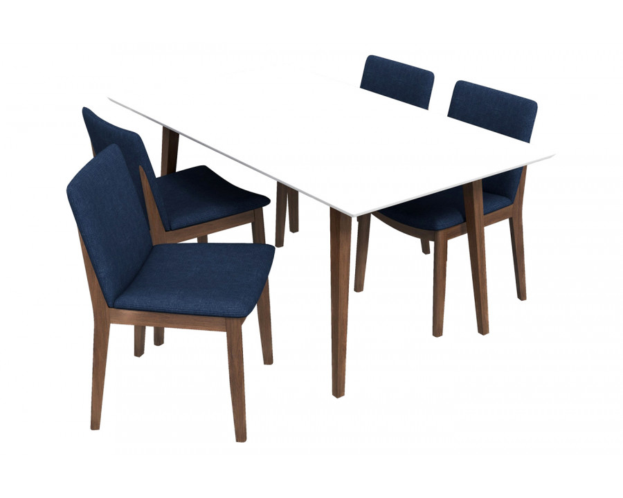 Ashcroft - Alpine Dining Set with 4 Virginia Chairs