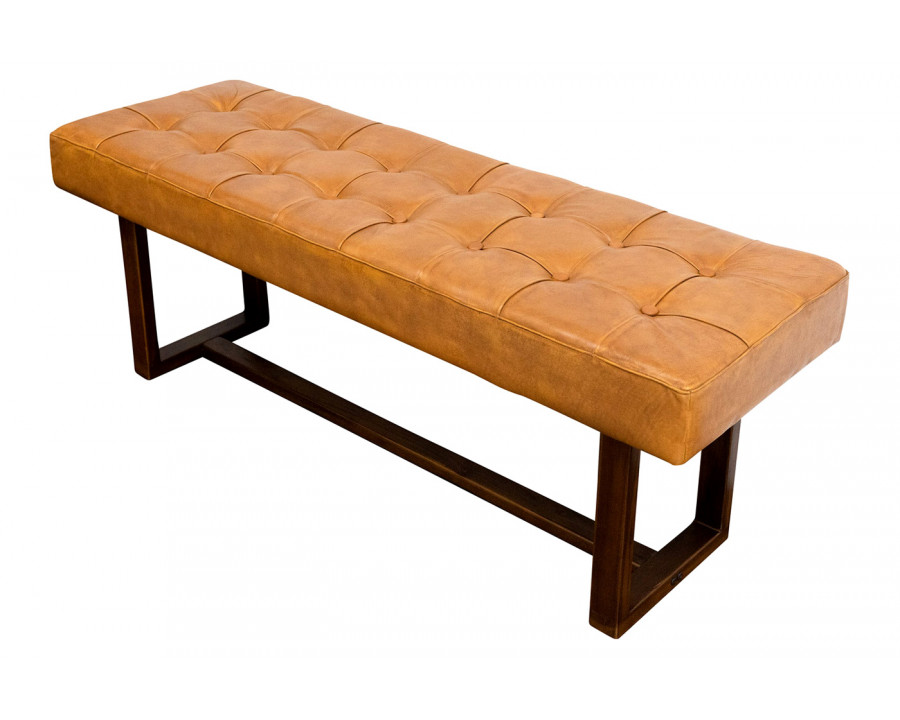 Ashcroft - Sumba Leather Bench