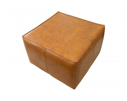 Ashcroft - Kalila Leather Ottoman