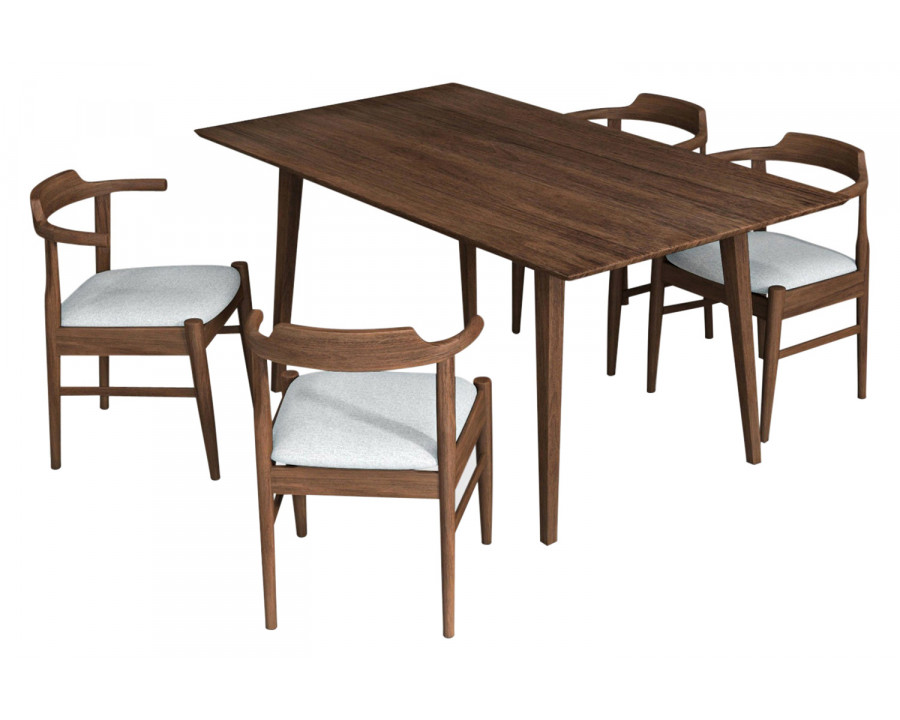 Ashcroft - Alpine Dining Set with 4 Sterling Chairs