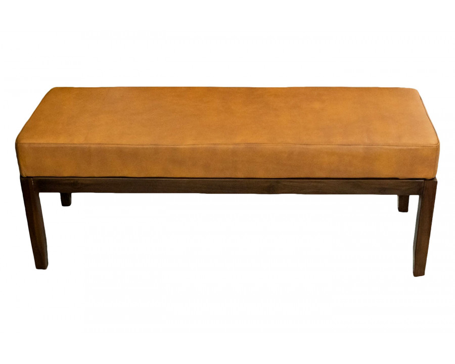 Ashcroft - Kampa Leather Bench with Lines