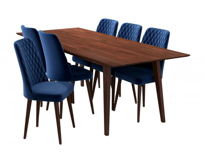 Ashcroft - Adira Dining Set with 6 Evette Chairs