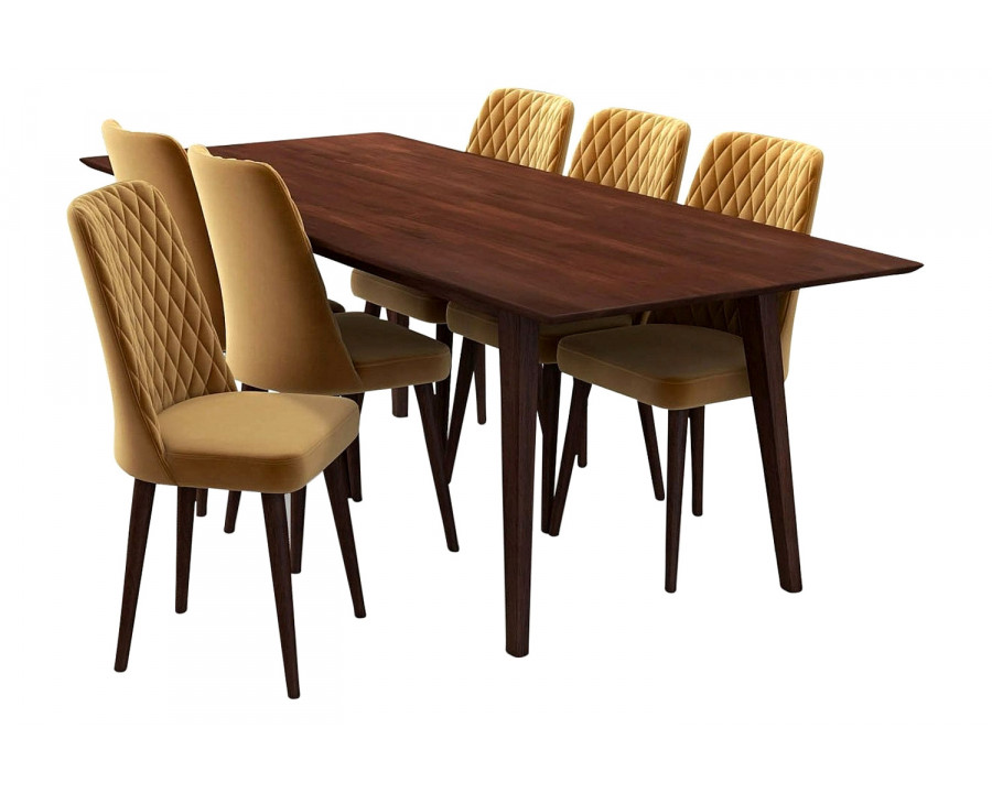 Ashcroft - Adira Dining Set with 6 Evette Chairs