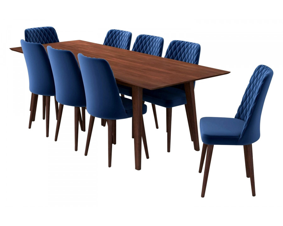 Ashcroft - Adira Dining Set with 8 Evette Chairs