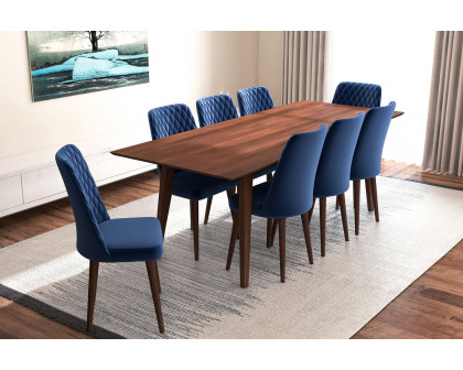 Ashcroft - Adira Dining Set with 8 Evette Chairs